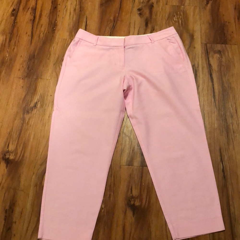 J crew pink cotton pants